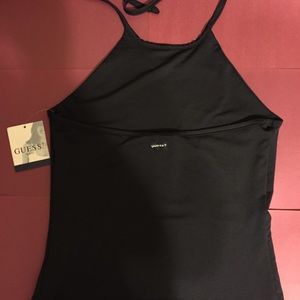 Guess black halter top ; juniors Large